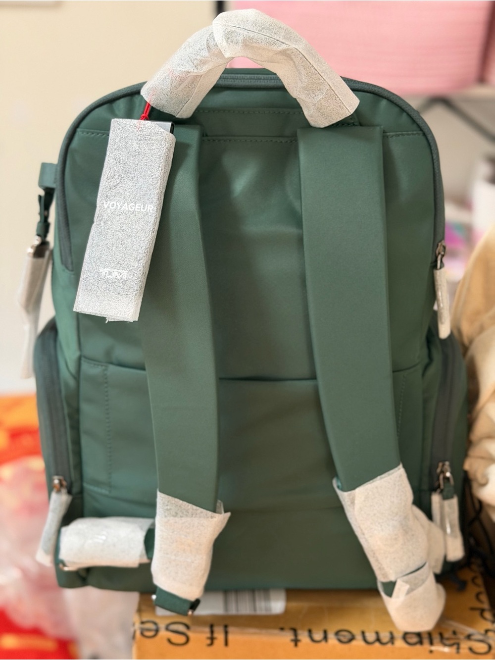 NWT New TUMI Voyageur Celina Backpack in Alpine Green with Silver Hardware - Picture 5 of 13